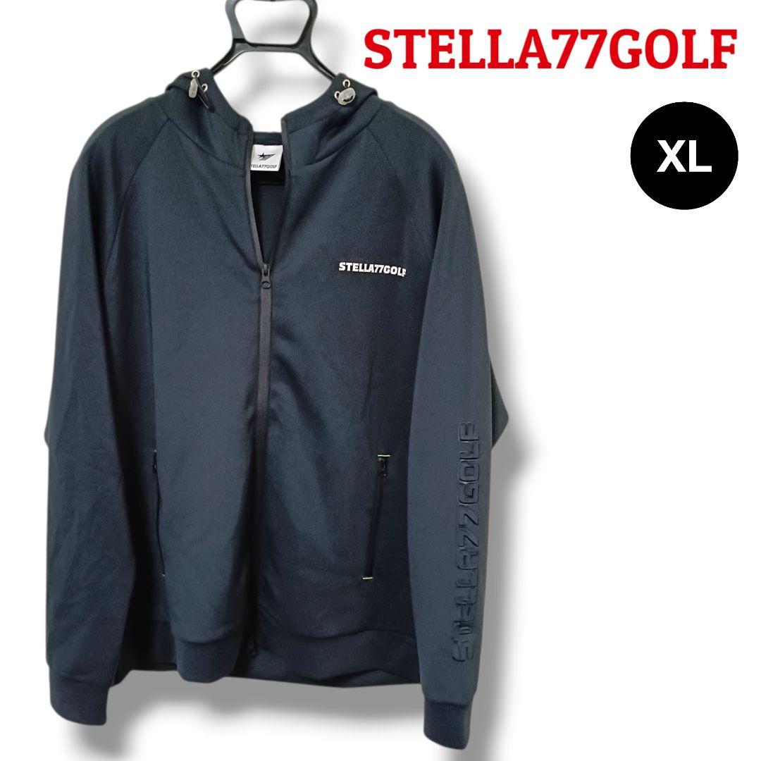 【レア】STELLA77GOLF フルジップパーカー XLブラックメンズゴルフ