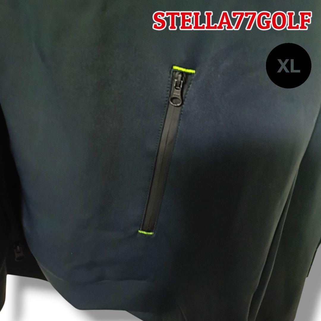 【レア】STELLA77GOLF フルジップパーカー XLブラックメンズゴルフ