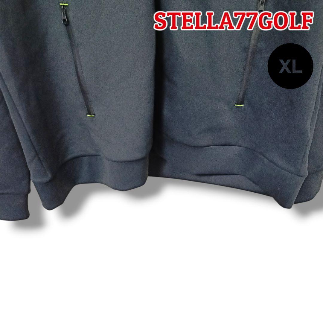 【レア】STELLA77GOLF フルジップパーカー XLブラックメンズゴルフ