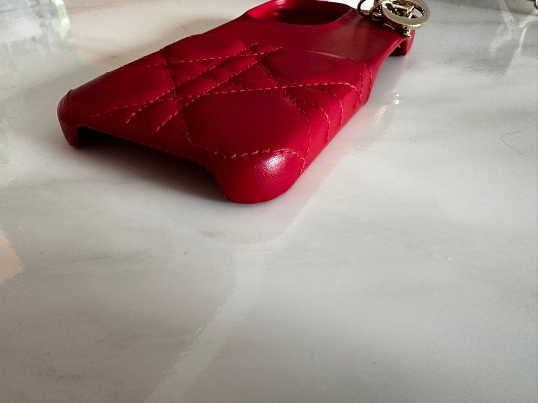 m美品Lady Dior iPhone 14pro カナージュ ラムスキン
