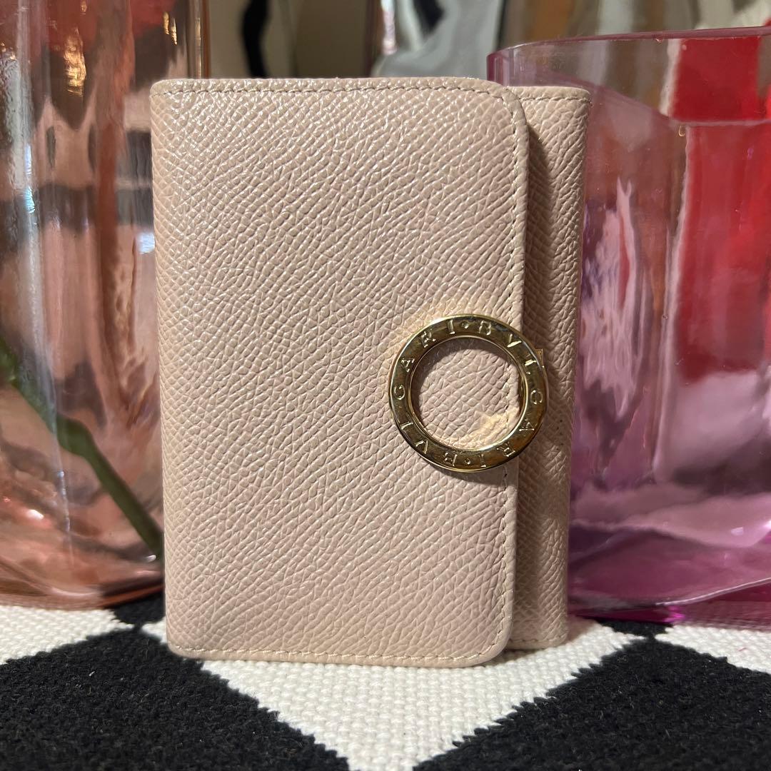 箱ありBVLGARI カードケース　名刺入れ　ビーゼロワン　サークルロゴ　ピンク