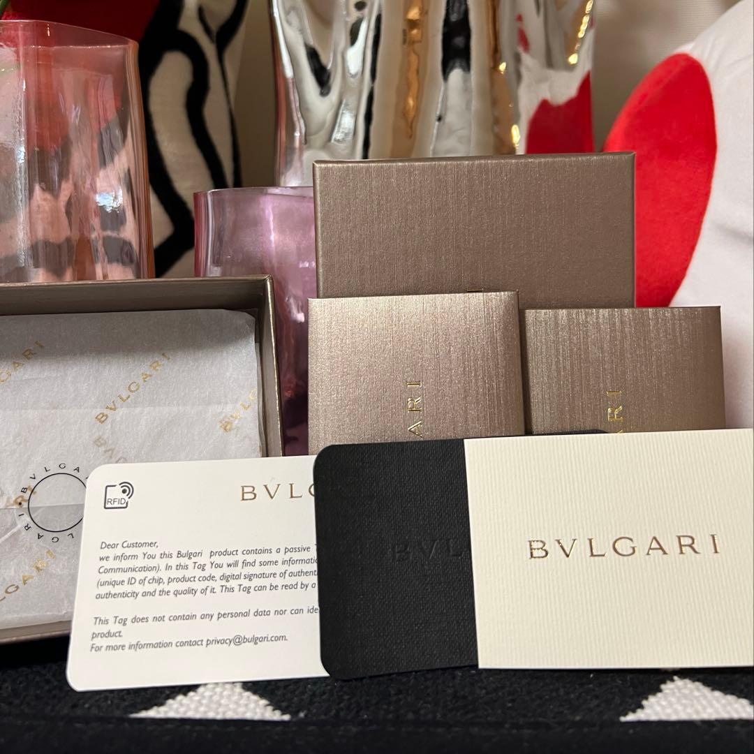 箱ありBVLGARI カードケース　名刺入れ　ビーゼロワン　サークルロゴ　ピンク