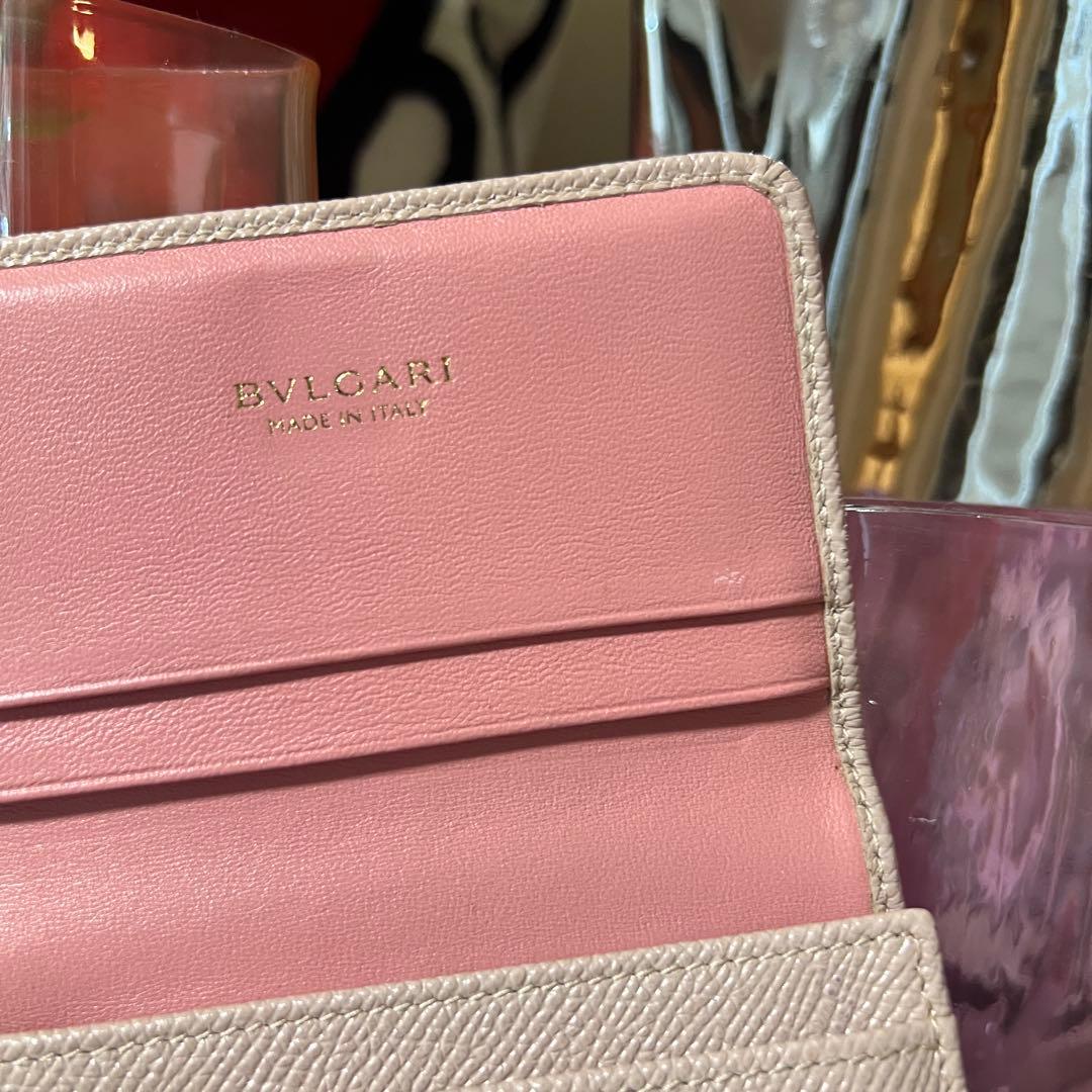 箱ありBVLGARI カードケース　名刺入れ　ビーゼロワン　サークルロゴ　ピンク