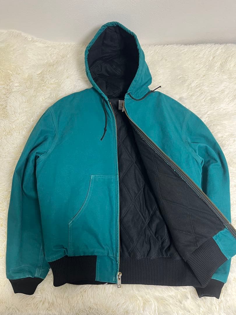 [希少] [美品] 90s カーハート　アクティブジャケット　ターコイズ　USA