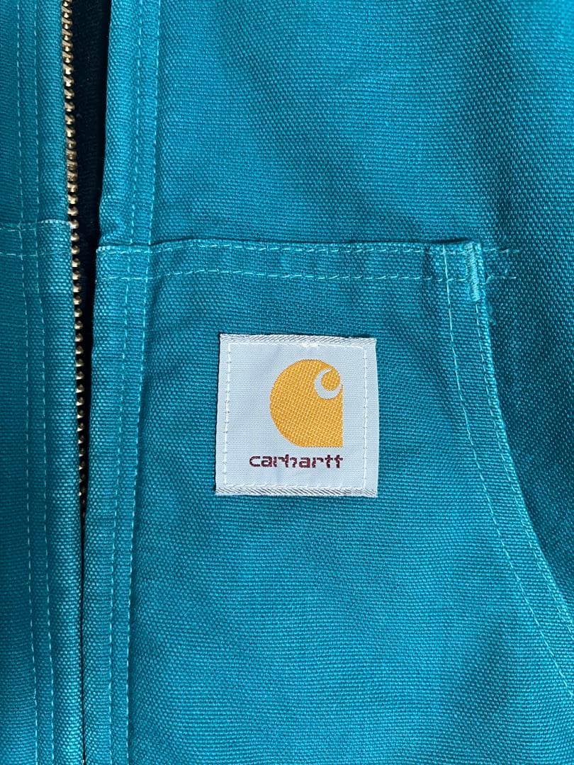 [希少] [美品] 90s カーハート　アクティブジャケット　ターコイズ　USA
