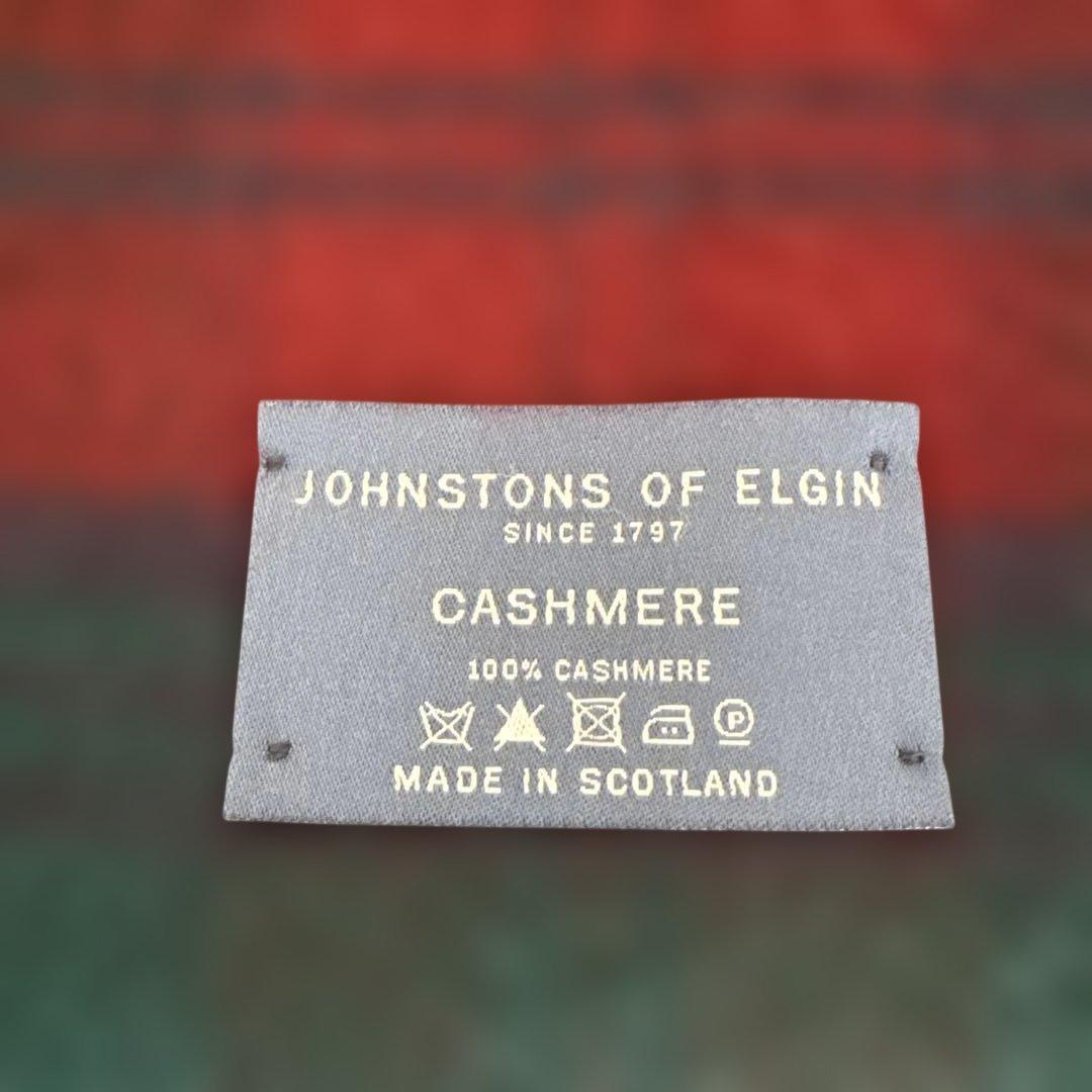 JOHNSTONS OF ELGIN カシミヤマフラー チェック柄