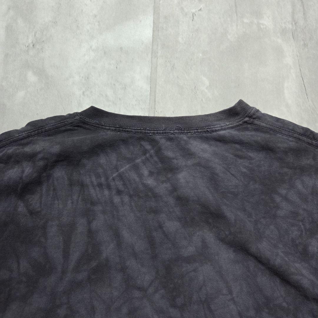 vintageアートTHE MOUNTAIN陰陽ツリーTシャツフェードスミクロ