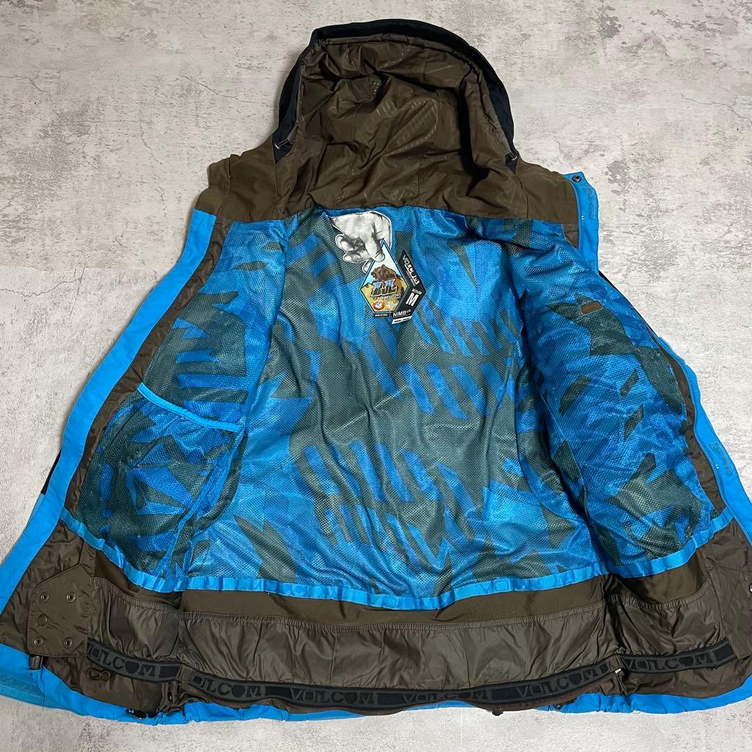 VOLCOM スノーボード スキー ウェア 上下 セット M 防水 切替 ロゴ