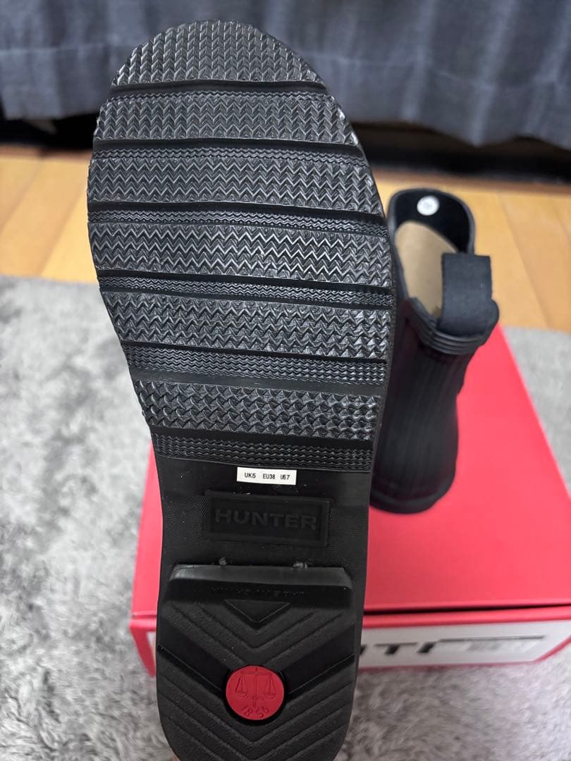 HUNTER ブラック ショートブーツ　UK5 EU38 新品未使用