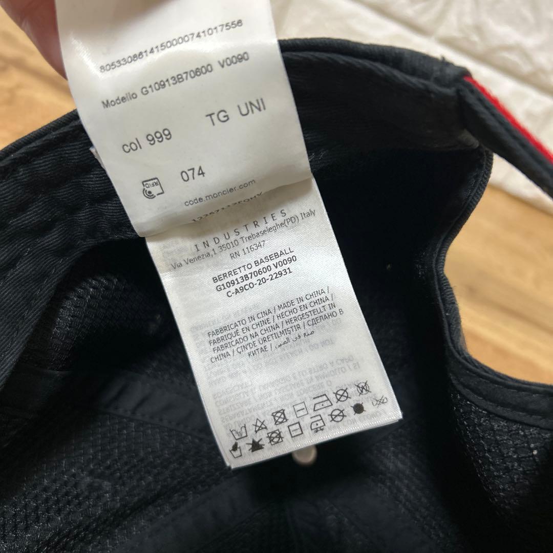 モンクレール MONCLER ロゴワッペン ベースボールキャップ 帽子