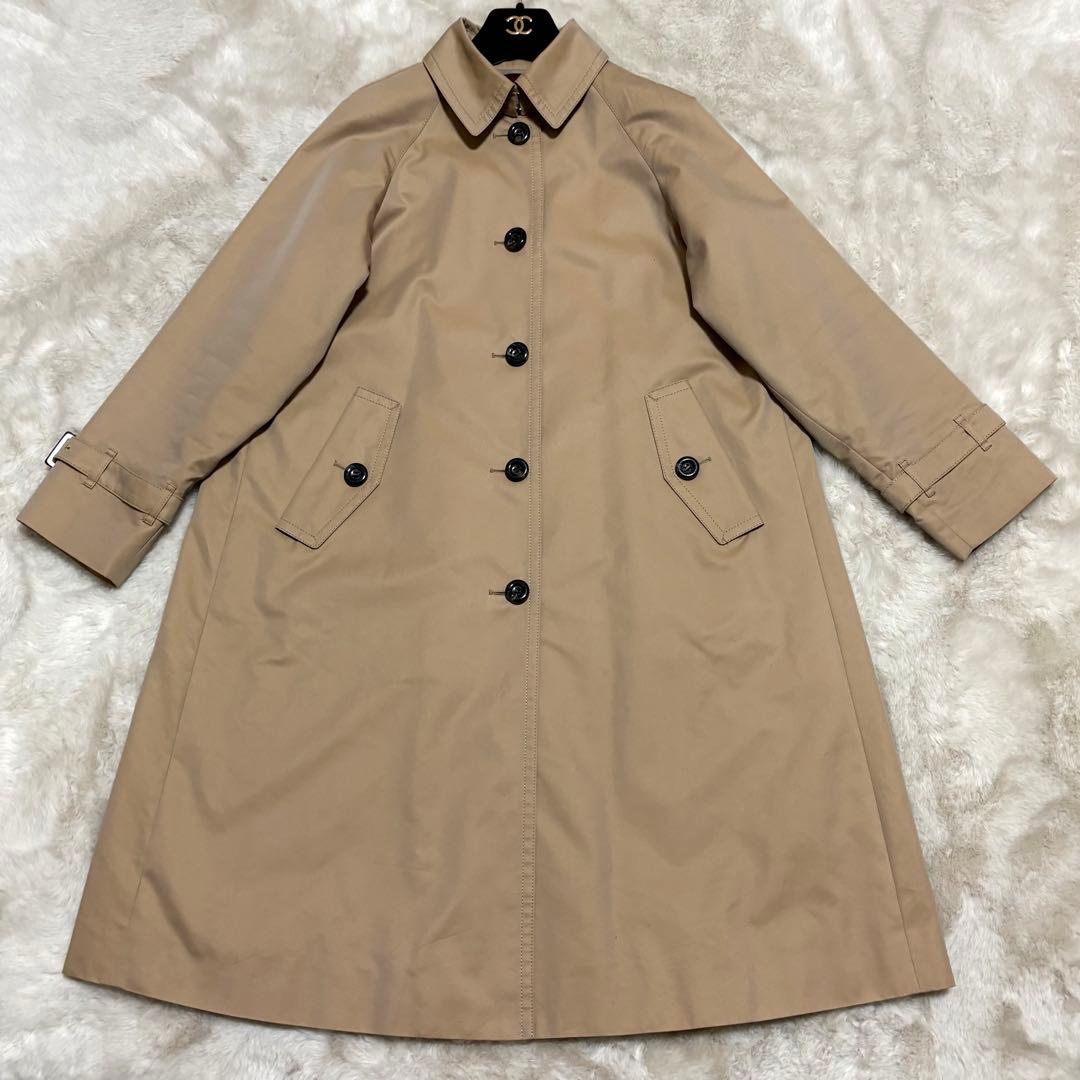 極美品M✨ブルーレーベルクレストブリッジ スプリングコート チェック マキシ丈
