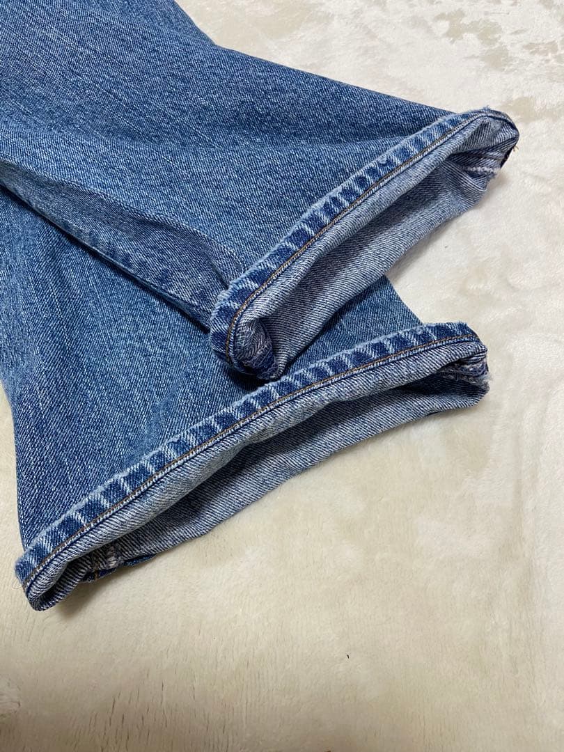 【ディズニー】デニムパンツ【ミッキー/82cm】 大きめサイズ　ダメージ加工