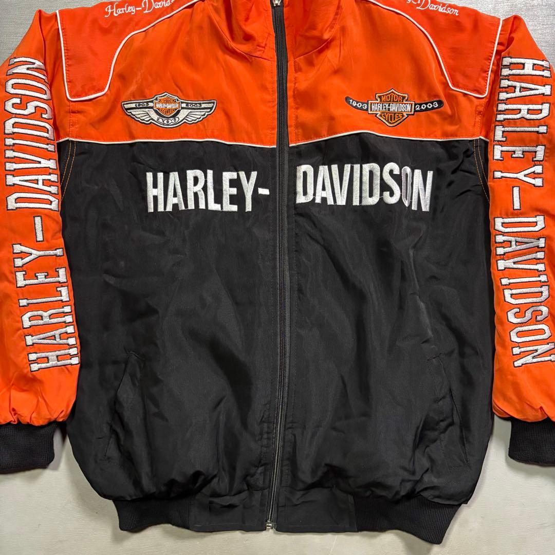 Harley-Davidson レーシングジャケット　中綿　ブルゾン　短丈　M