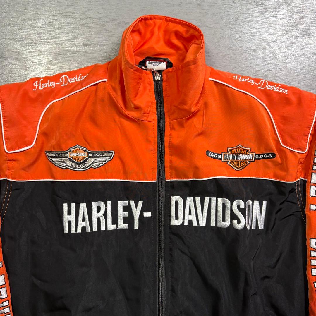 Harley-Davidson レーシングジャケット　中綿　ブルゾン　短丈　M
