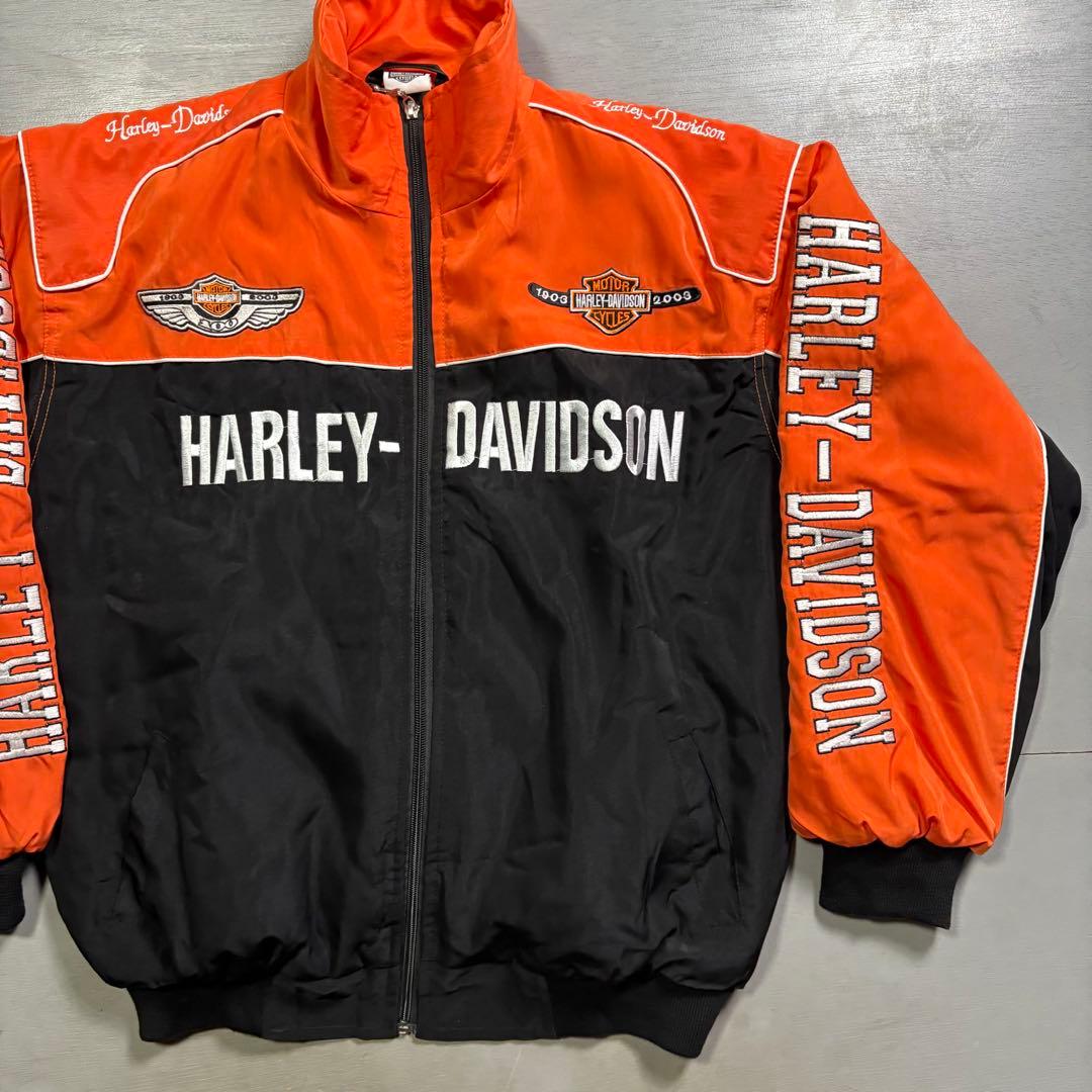 Harley-Davidson レーシングジャケット　中綿　ブルゾン　短丈　M