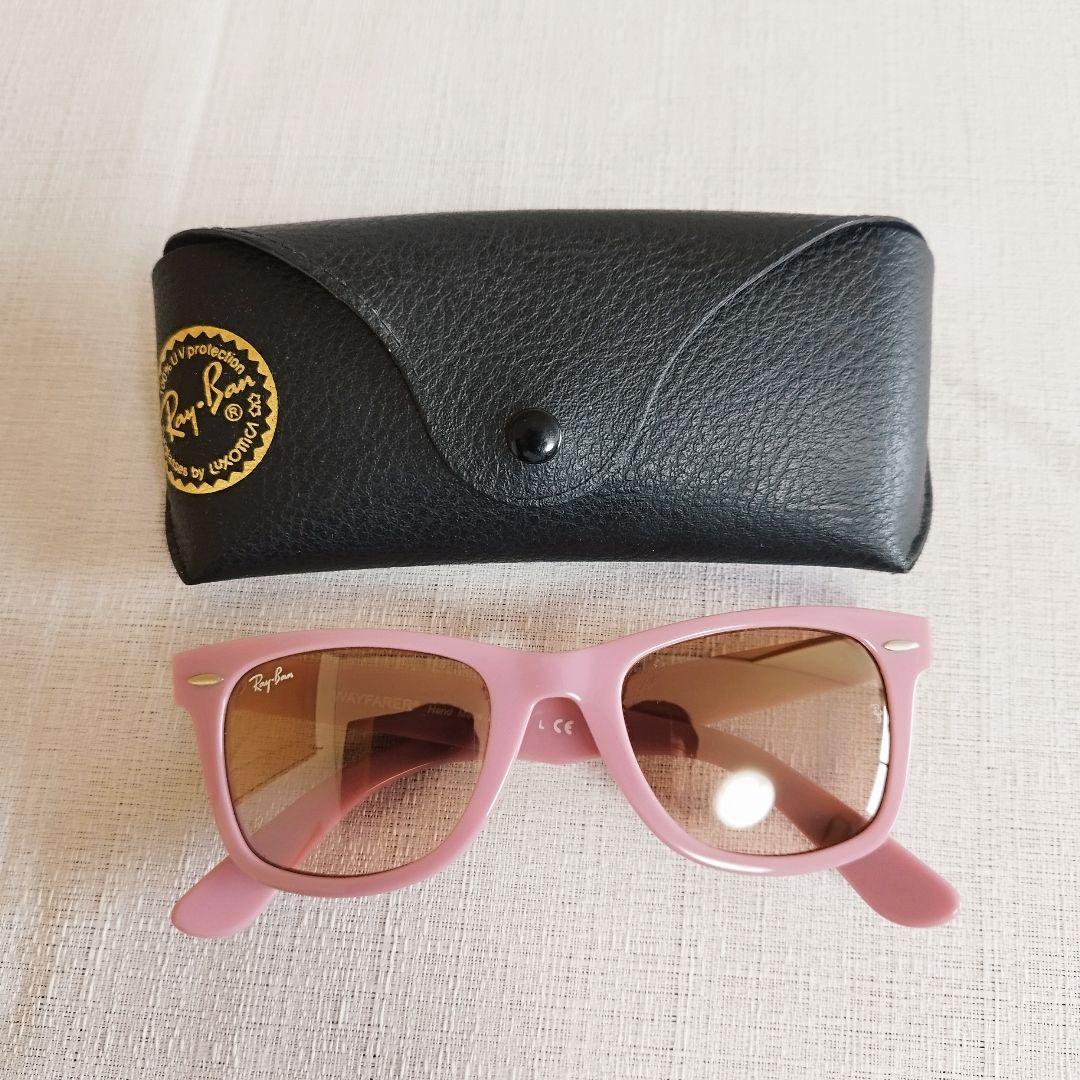 希少✨レイバン　RB2140　WAYFARER　サングラス　ピンク　ケース付き