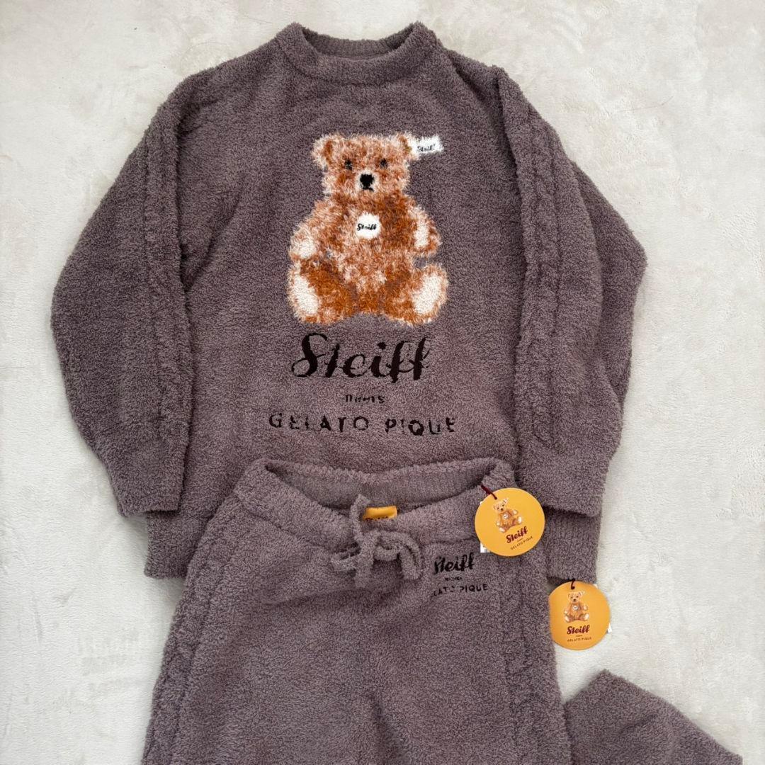 新品 gelato pique Steiff プルオーバー&パンツ パウダー