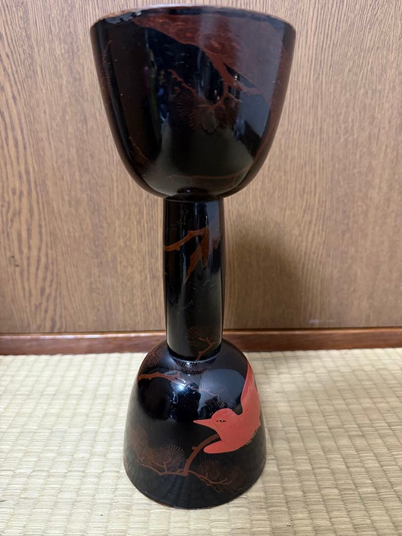 南*)様 和楽器　鼓　胴　小鼓　蒔絵　木製