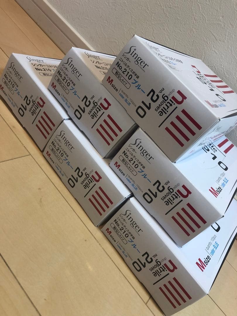 シンガーニトリル　ディスポ手袋　サイズM 100枚×6箱