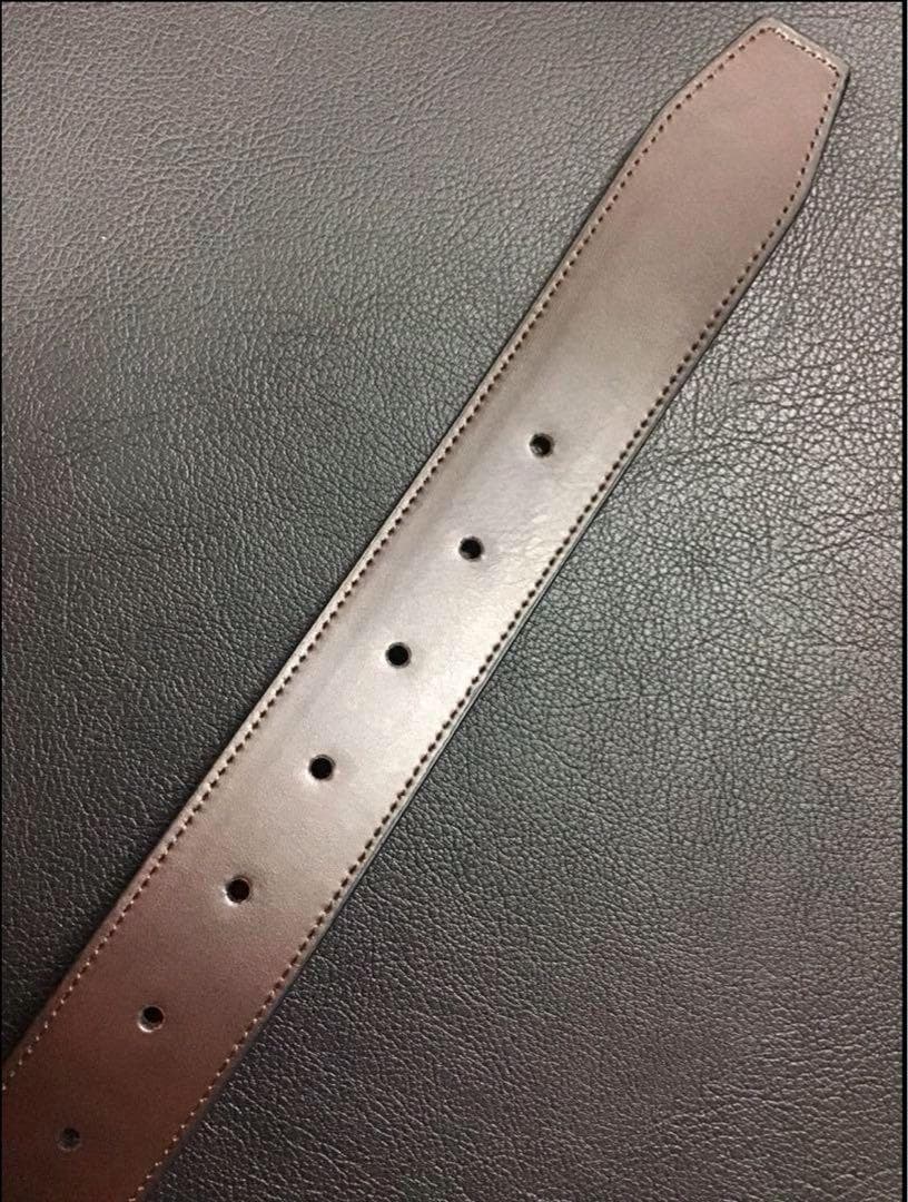 新品　ショップ袋付　  ホワイトロゴ黒バックルベルト