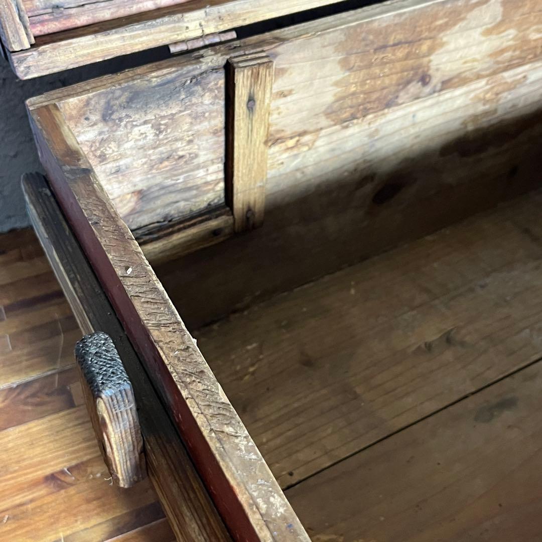 【希少品】大黒屋 納豆 木箱 古民具 レトロ木箱 古道具 昭和レトロ ビンテージ