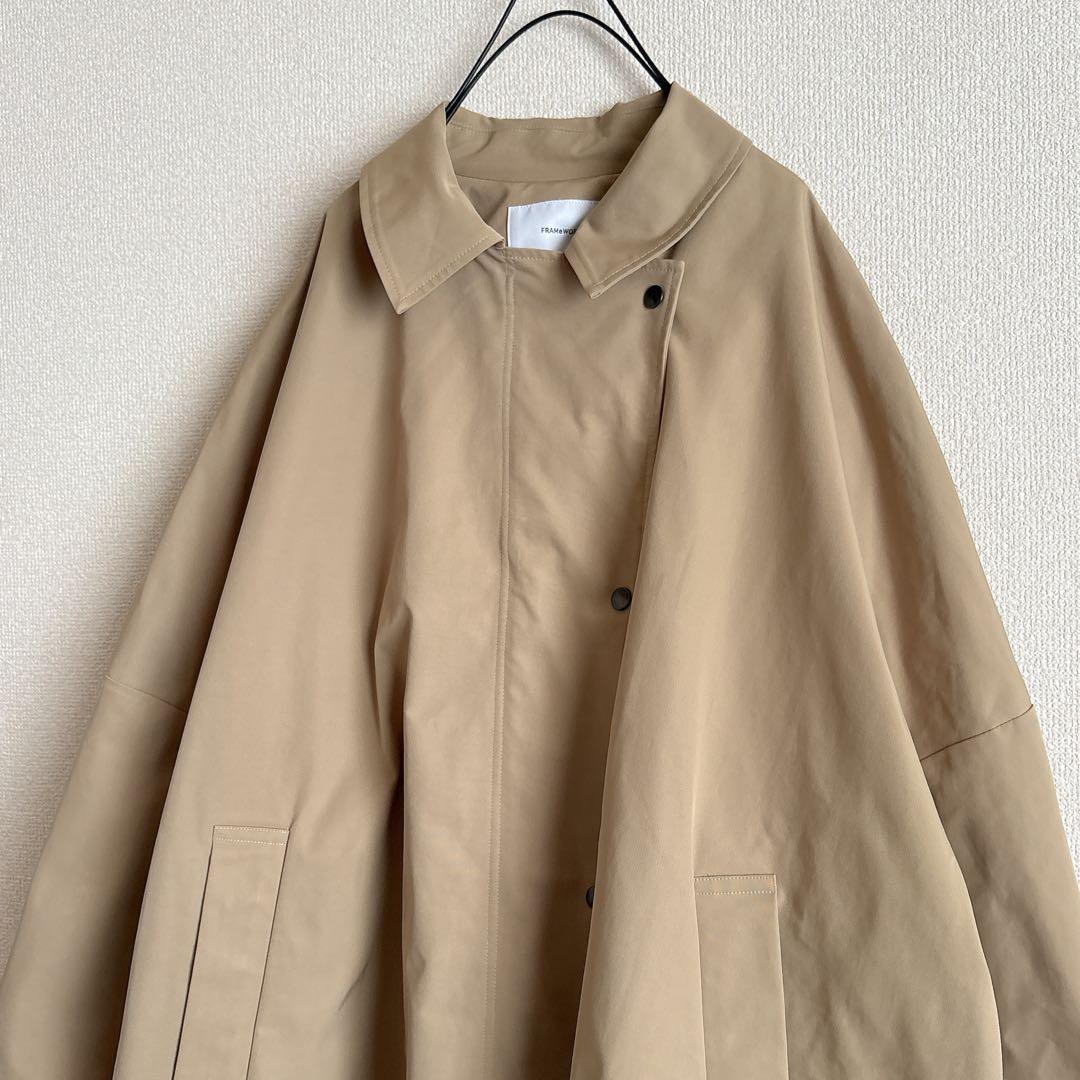 フレームワーク　2025 撥水ポンチョトレンチコート　38