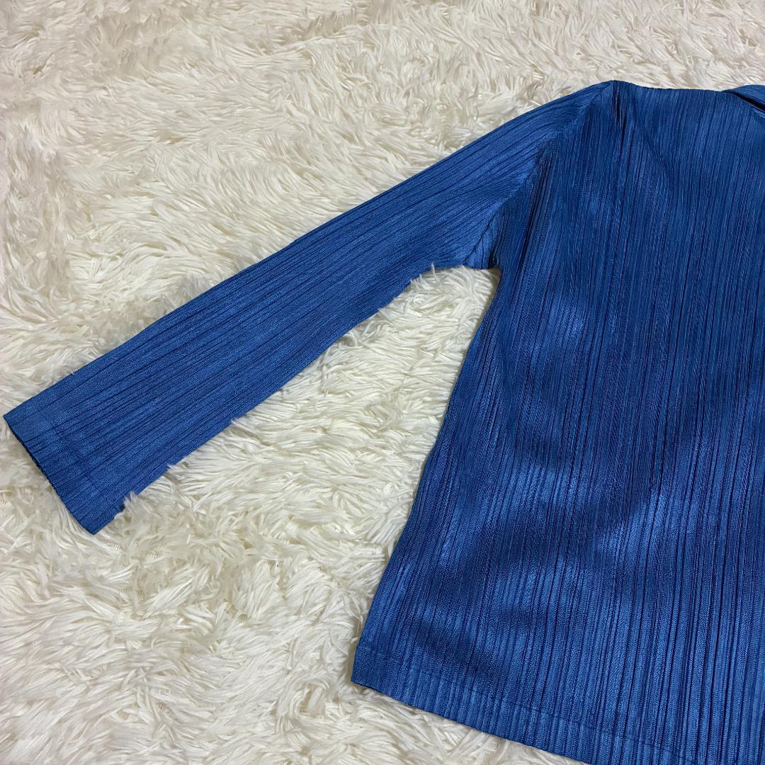 【美品】ISSEI　MIYAKE　プリーツプリーズ　長袖ジャケット　Lサイズ
