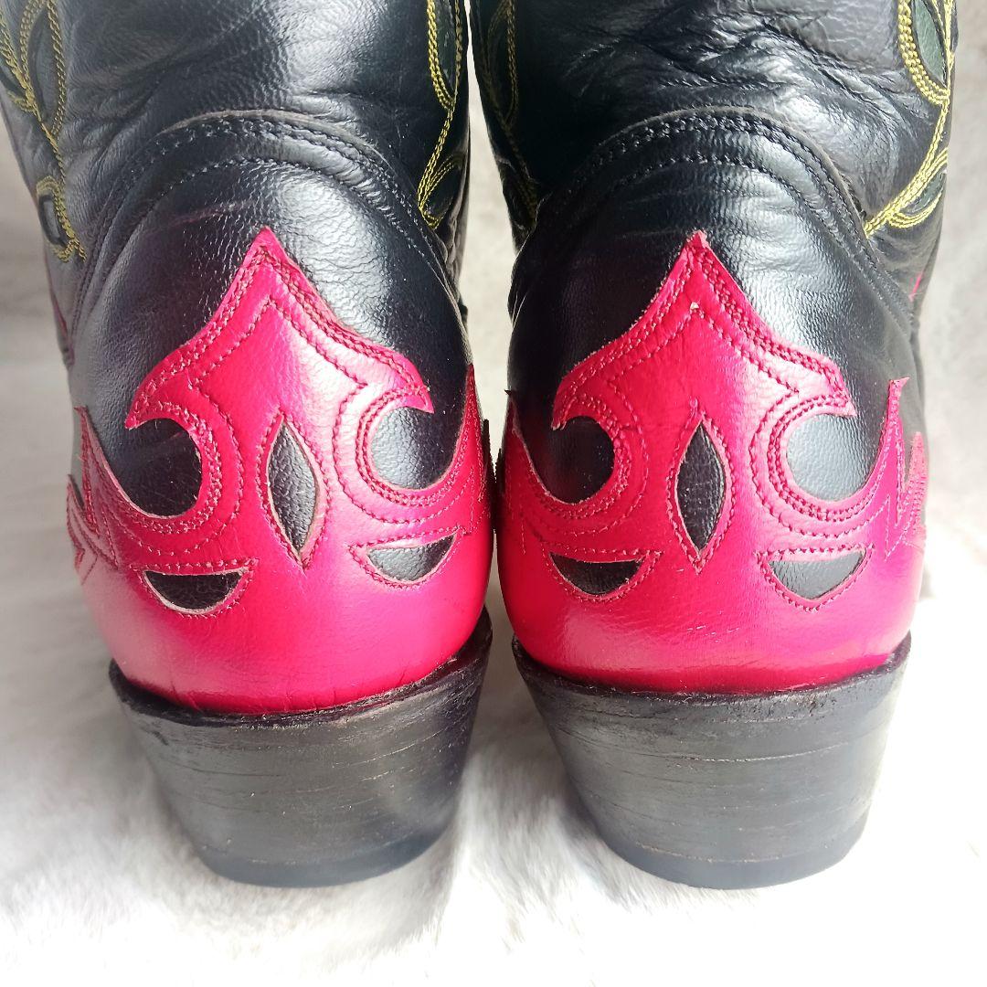 美品 希少 MONTANA　モンタナ　ウエスタンブーツ 黒　Y2k 　24cm