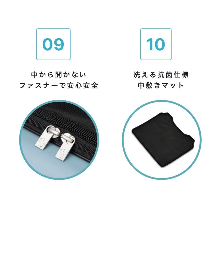 ペットキャリー petico ぺチコ　Mサイズ　水色