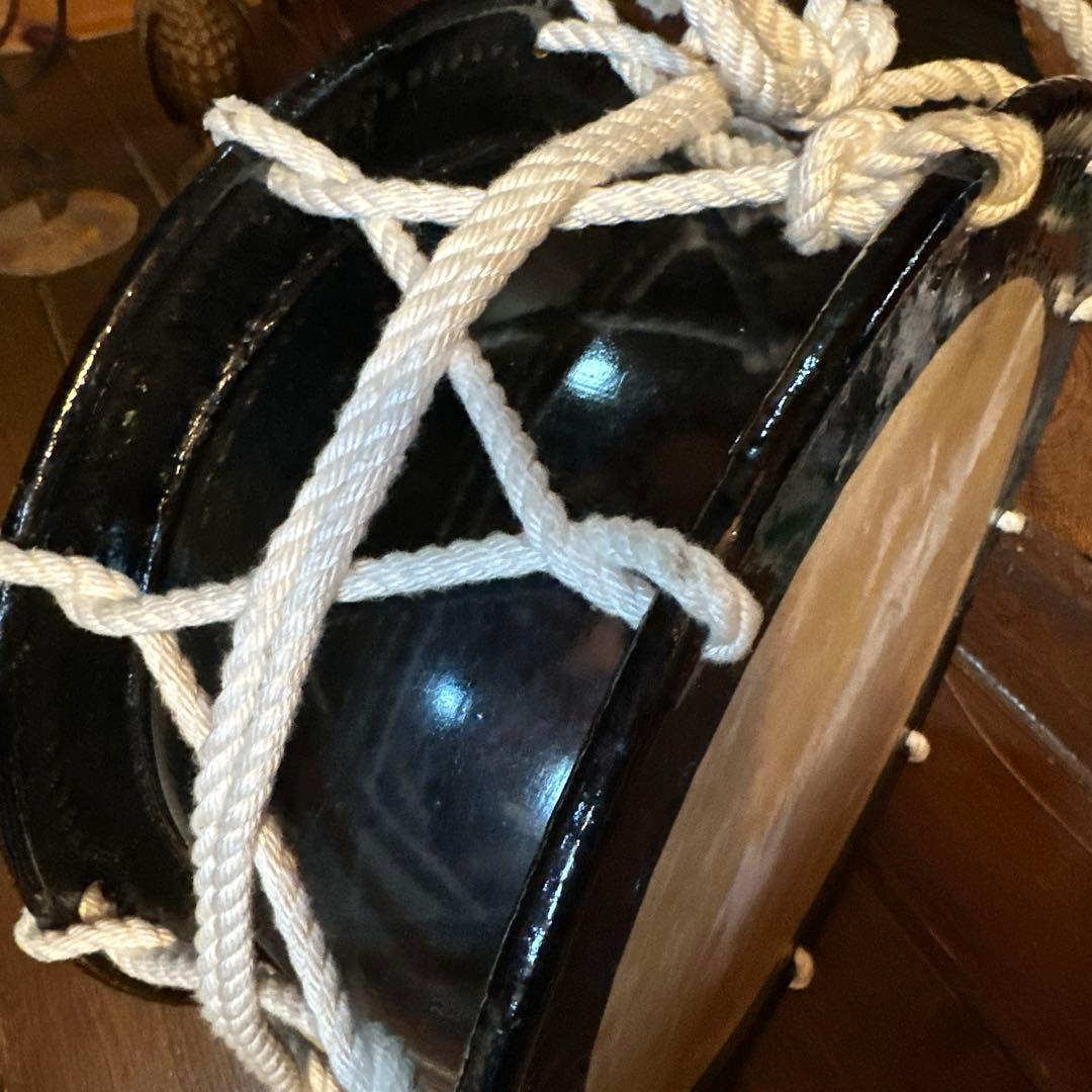 お値下げ❣️ヴィンテージ　黒い和太鼓 直径約30cm