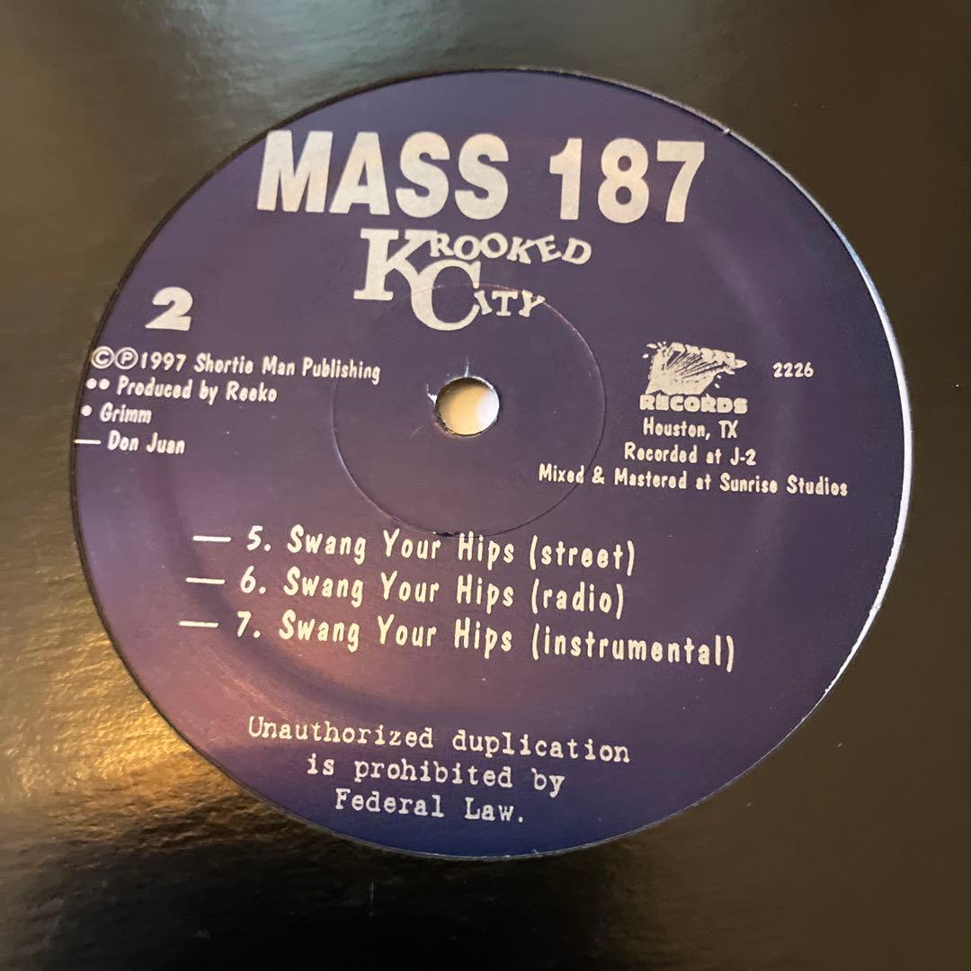 【G-RAP】 MASS 187 Krooked cityレコード