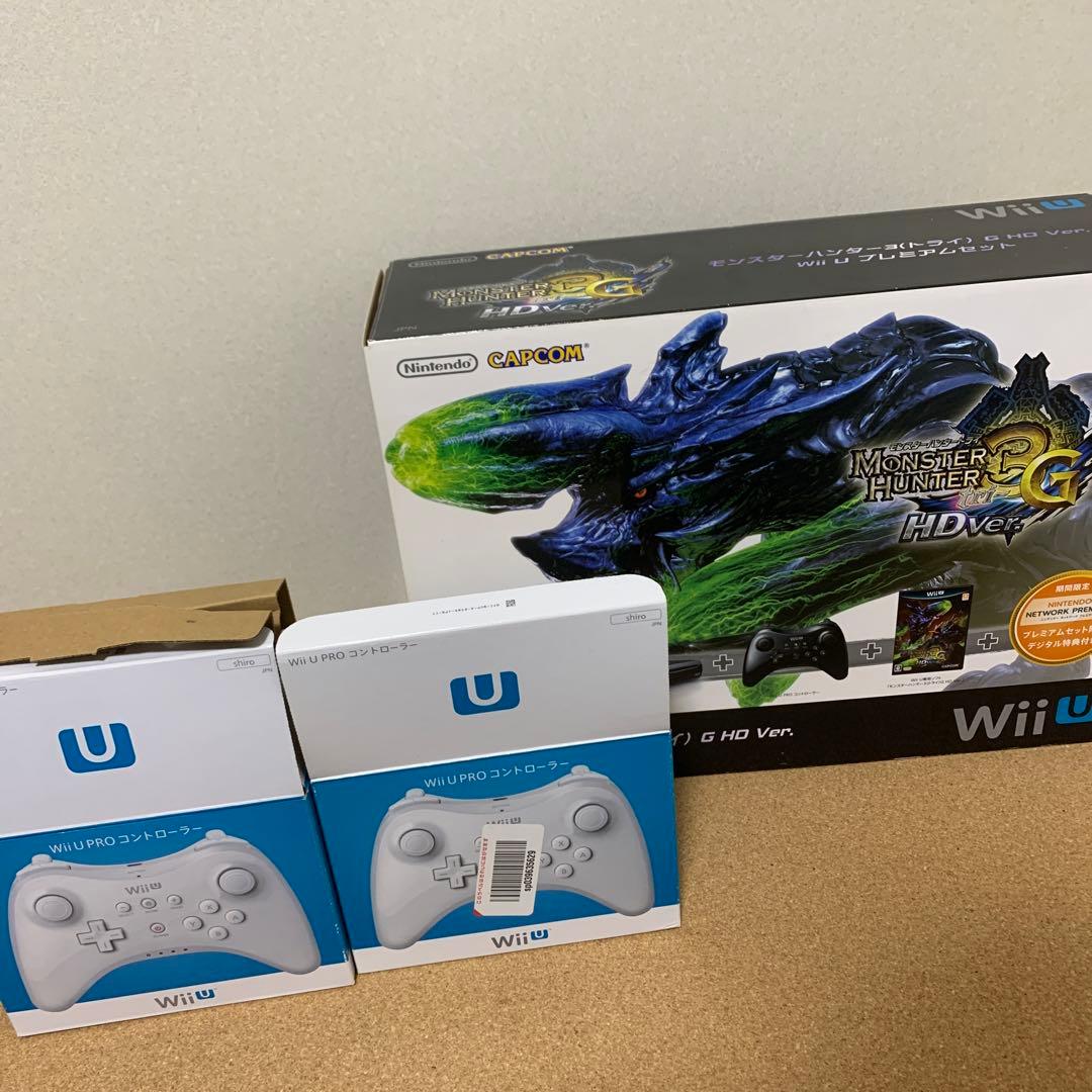 Nintendo WiiU Proコントローラー3つ ソフト4本