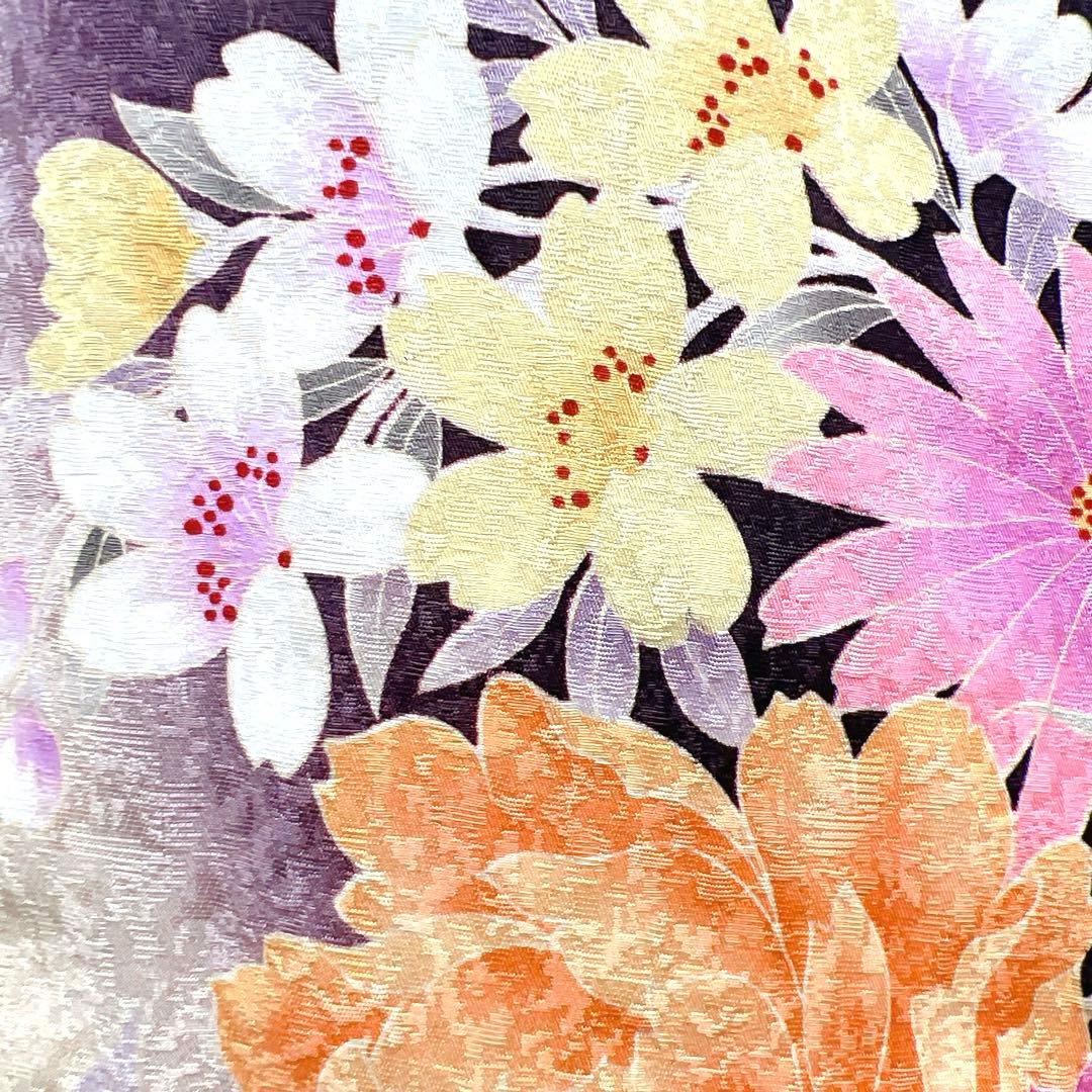 振袖　刺繍　蝶　花　水引　牡丹　桜　花びら　晴れの日　成人式着物　039k