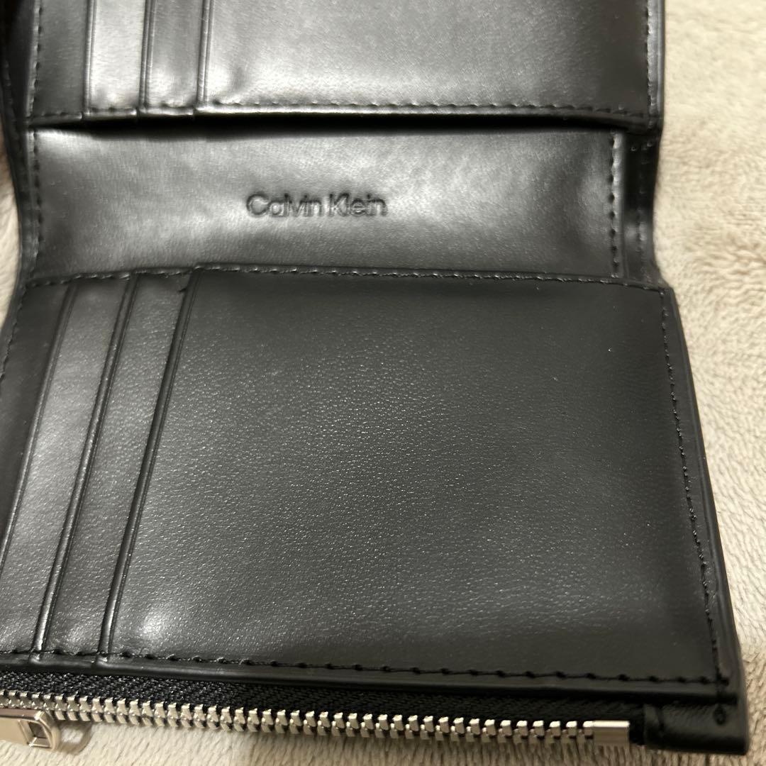   彫刻ロゴ入り ウォレット ブラック 財布