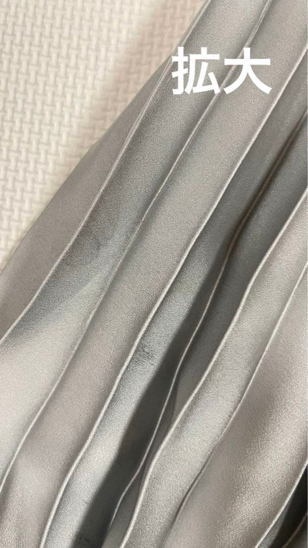 TAE ASHIDA タエアシダ　ジョーゼット×サテン　コンビプリーツスカート