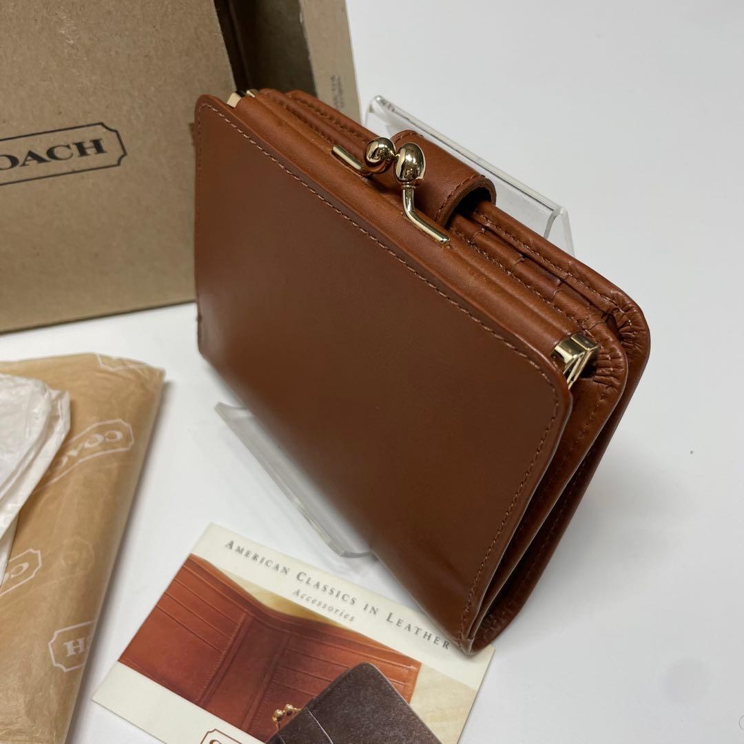 ☆*☆様 未使用品　old COACH ブラウン がま口　二つ折り財布