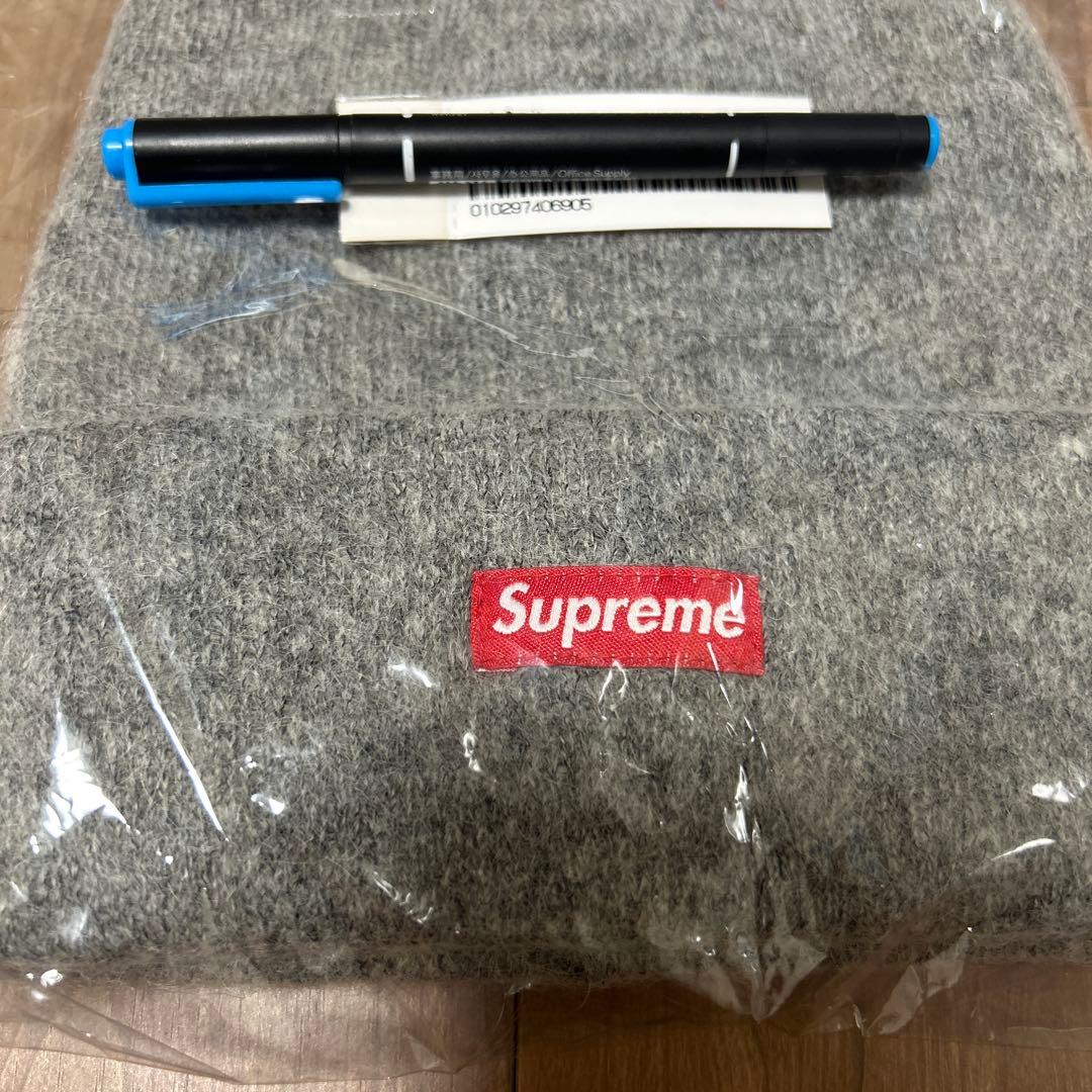 Supreme モヘアビーニー　グレー　新品未使用タグ付き正規品