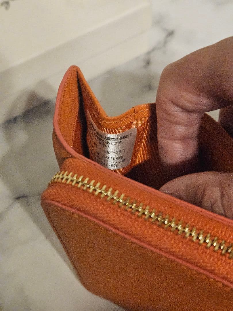 新品未使用✨agnès b. アニエスベーオレンジ 三つ折り財布 箱付き