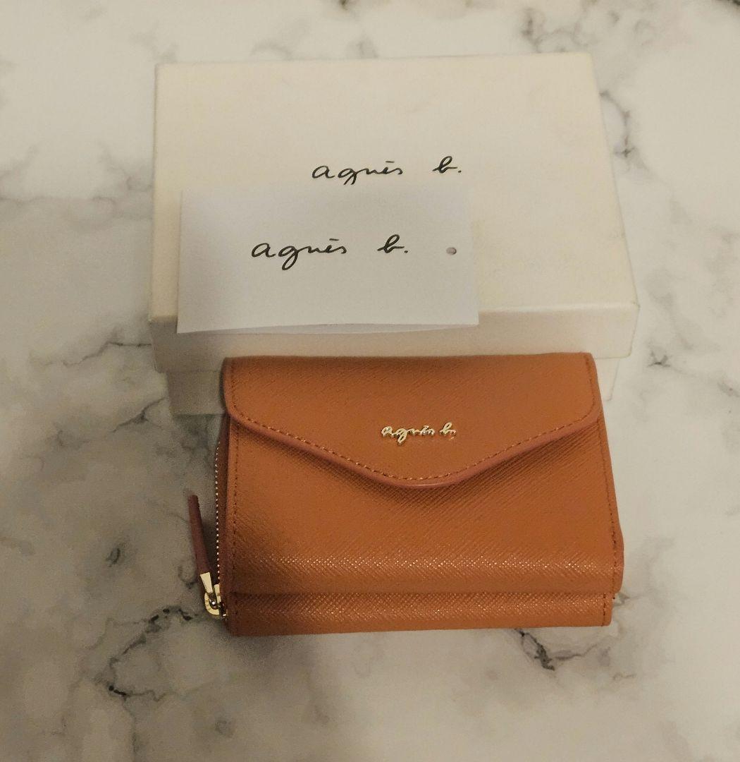 新品未使用✨agnès b. アニエスベーオレンジ 三つ折り財布 箱付き