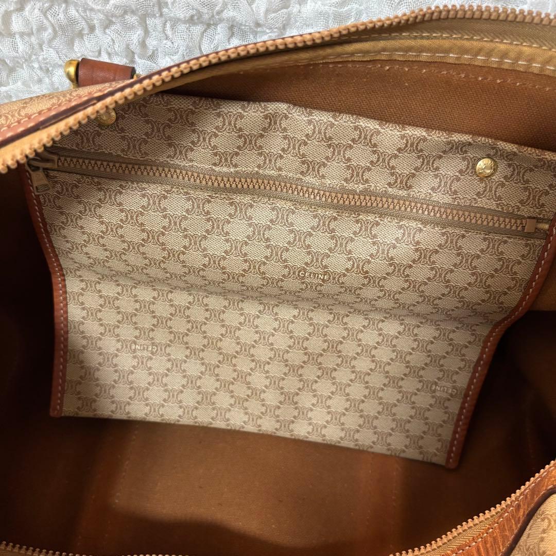 【CELINE】セリーヌ マカダムボストンバッグ ヴィンテージホワイトトリオンフ
