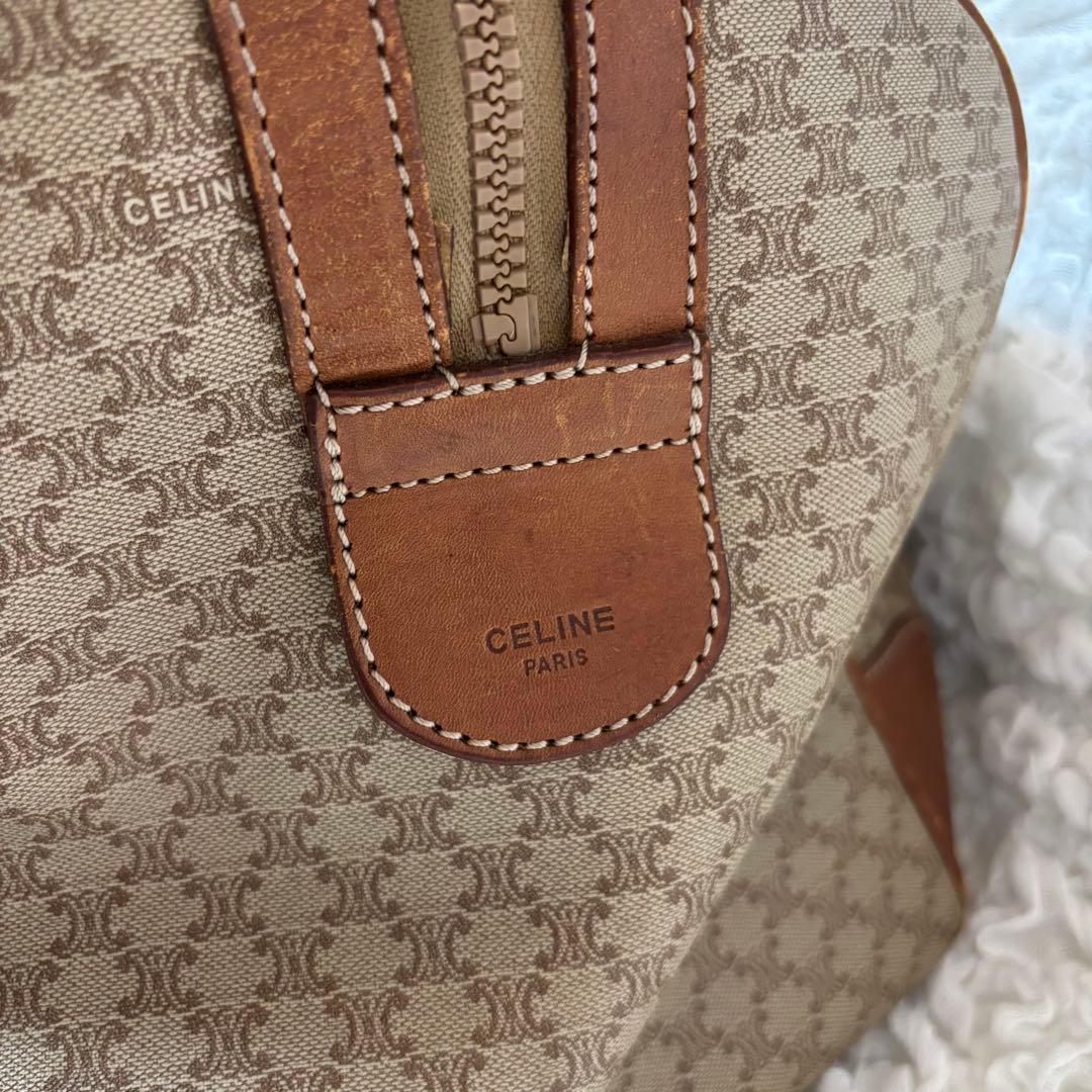 【CELINE】セリーヌ マカダムボストンバッグ ヴィンテージホワイトトリオンフ