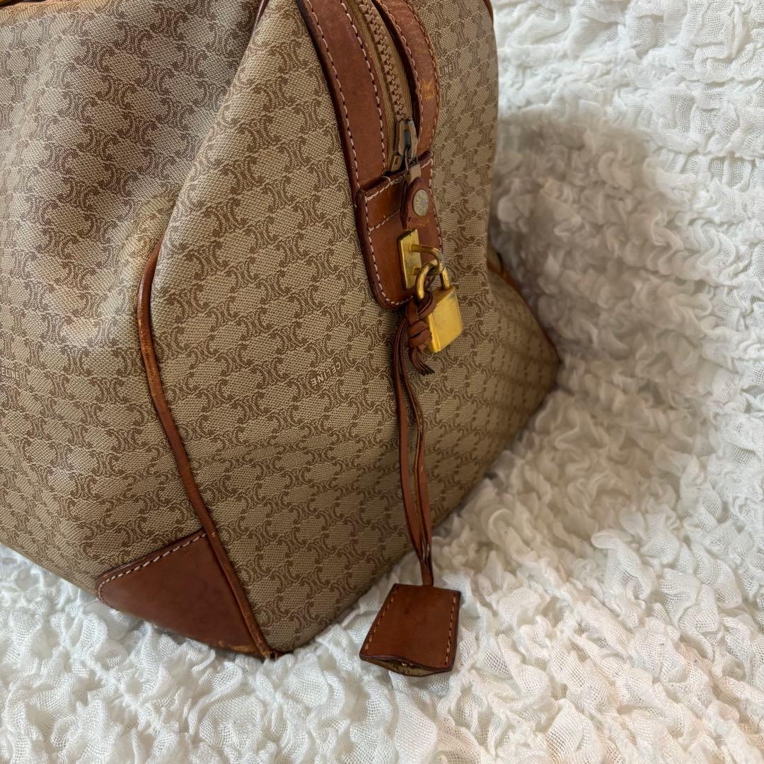 【CELINE】セリーヌ マカダムボストンバッグ ヴィンテージホワイトトリオンフ
