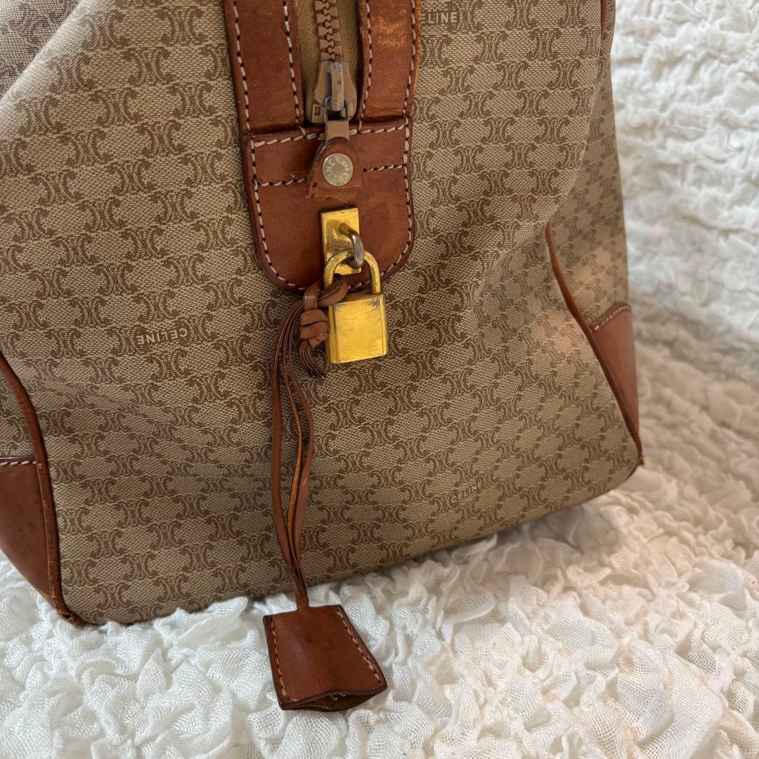 【CELINE】セリーヌ マカダムボストンバッグ ヴィンテージホワイトトリオンフ