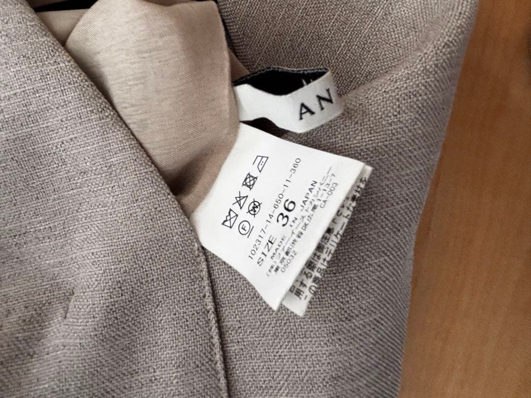 ANAYI グレー ノースリーブ ワンピース 36