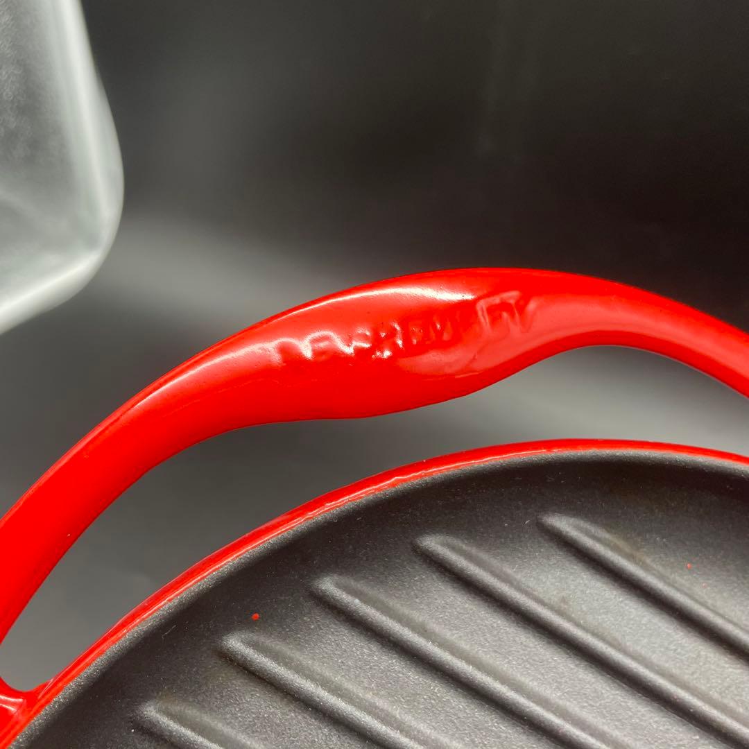 ◯LE CREUSET 鉄グリルパン 青 赤 26cm 2枚セット