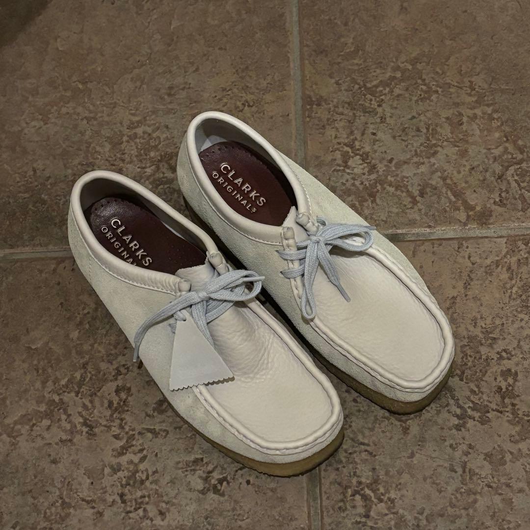 【美品】Clarks wallabees 水色
