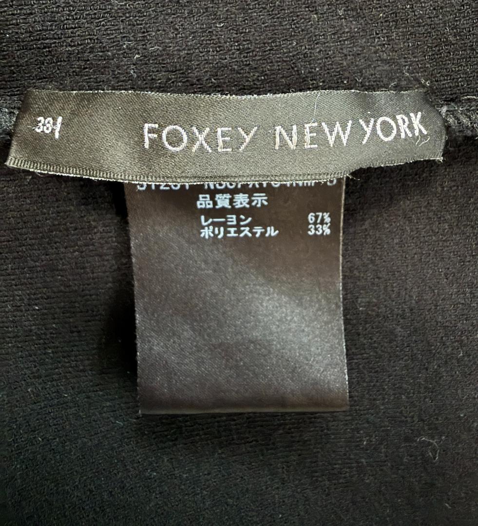 極美品★FOXEY/フォクシー スクエアカーディガン ブラック38