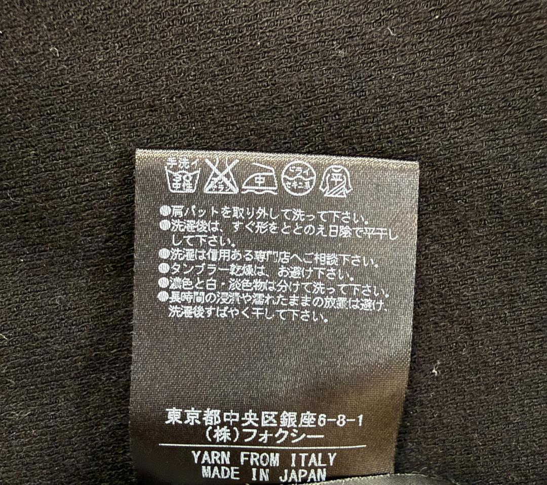 極美品★FOXEY/フォクシー スクエアカーディガン ブラック38