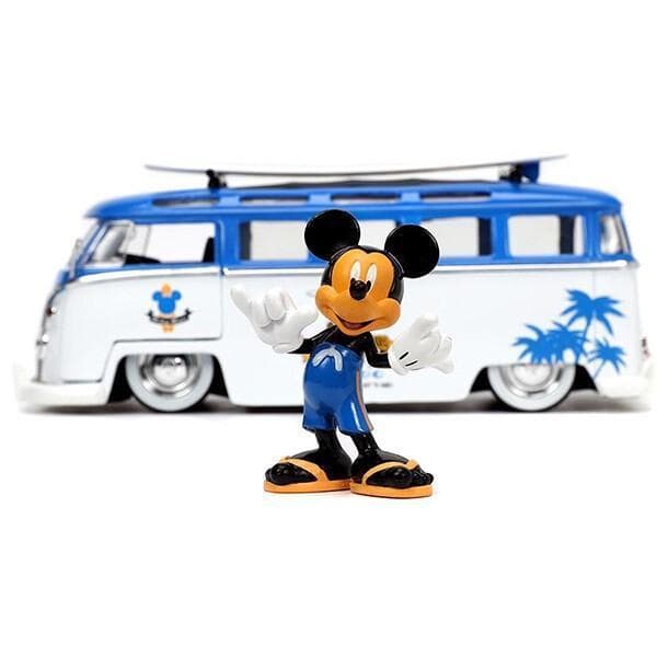 ミッキーマウス ワーゲンバス 1:24 ミニカー フィギュア付 ディズニー