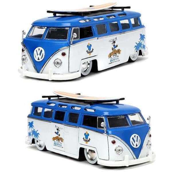 ミッキーマウス ワーゲンバス 1:24 ミニカー フィギュア付 ディズニー